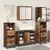 vidaXL Ensemble de mobilier de salle de bain 3 pcs Bois Ancien