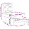 vidaXL Sommier &agrave; lattes de lit avec matelas Vert fonc&eacute; 100x200 cm