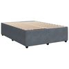 vidaXL Sommier &agrave; lattes de lit et matelas Gris fonc&eacute; 140x190cm Velours