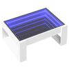 vidaXL Table basse avec LED infini blanc 70x53x30 cm