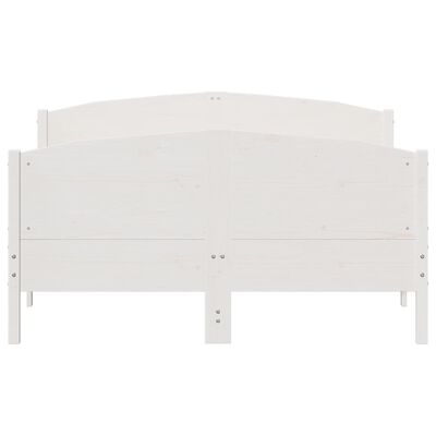 vidaXL Cadre de lit sans matelas blanc 120x200 cm bois de pin massif