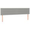 vidaXL T&ecirc;te de lit &agrave; LED Gris clair 200x5x78/88 cm Tissu