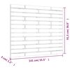 vidaXL T&ecirc;te de lit murale Blanc 141x3x91,5 cm Bois massif de pin