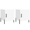vidaXL Tables de chevet 2 pcs blanc 40x40x50 cm bois d&rsquo;ing&eacute;nierie