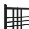 vidaXL Cadre de lit m&eacute;tal sans matelas avec t&ecirc;te de lit noir 200x200cm