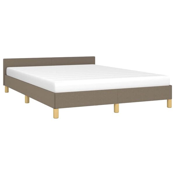 vidaXL Cadre de lit sans matelas taupe 140x200 cm tissu