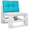 vidaXL Coussin de palette turquoise 60x40x12 cm tissu