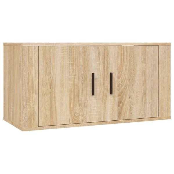 vidaXL Ensemble de meubles TV 3 pcs Ch&ecirc;ne sonoma Bois d'ing&eacute;nierie
