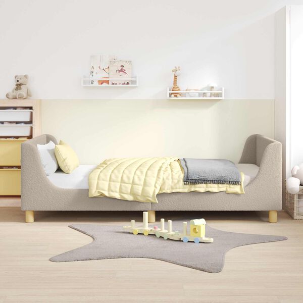 vidaXL Cadre de lit pour enfants avec t&ecirc;te de lit Gris clair