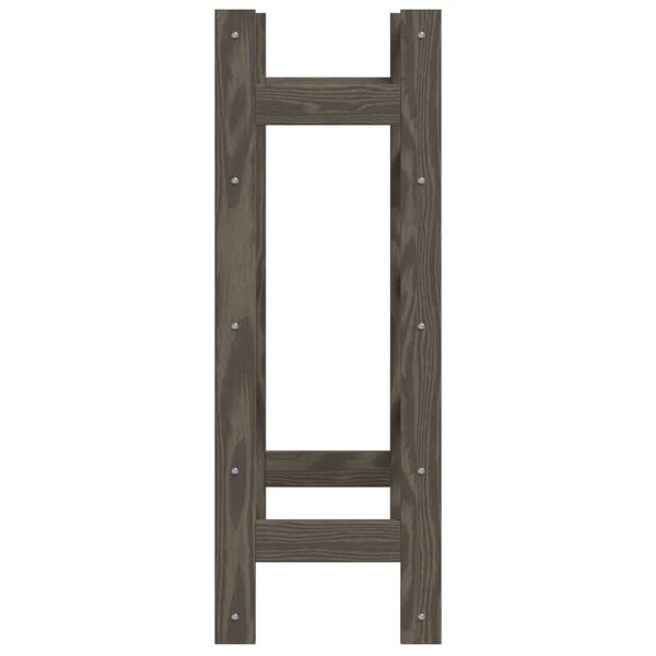 vidaXL Casier &agrave; bouteilles pour 20 bouteilles gris bois pin solide