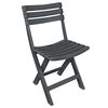 vidaXL Ensemble de bistro pliable 3 pcs Plastique Anthracite