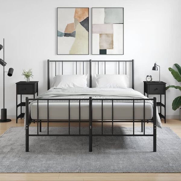 vidaXL Tables de chevet 2 pcs noir 34x36x70 cm bois d’ingénierie