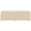 vidaXL Cadre de lit avec matelas Cr&egrave;me 100 x 200 cm tissu
