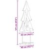 vidaXL Sapin de No&euml;l avec support Marron 121 cm Bois de teck solide