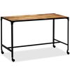 vidaXL Table &agrave; manger Bois de manguier et acier 120x60x76 cm