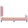 vidaXL Lit &agrave; ressorts avec t&ecirc;te de lit Rose 90 x 190 cm Velours