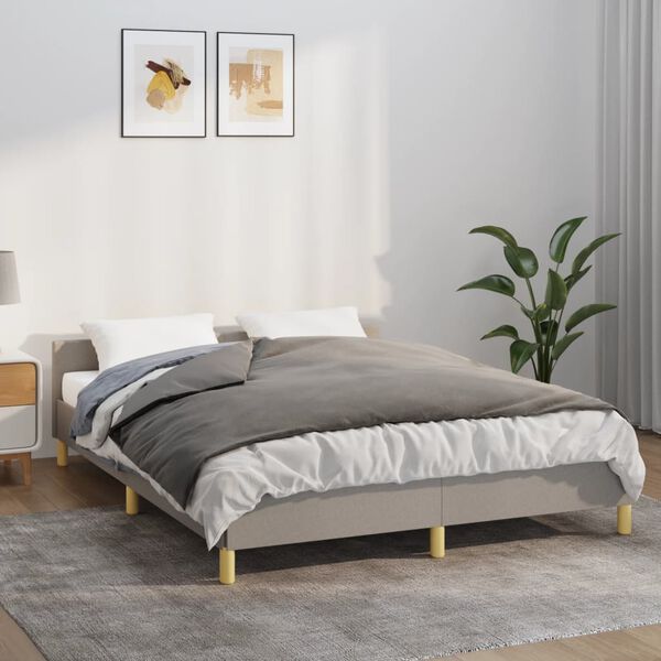 vidaXL Couverture lest&eacute;e avec housse Gris 135x200 cm 10 kg Tissu