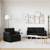 vidaXL Ensemble de Canap&eacute;s 2 pcs Noir 144 x 80 x 85 cm tissu