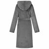 vidaXL Peignoir avec capuche Gris fonc&eacute; xxxl Flanelle