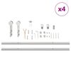 vidaXL Kit fixation porte coulissante 366 cm Acier inoxydable Argent&eacute;