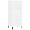 vidaXL Buffet haut Blanc 34,5x34x180 cm Bois d'ing&eacute;nierie