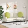 vidaXL Coussins de si&egrave;ge 2 pcs Vert clair &Oslash;80 x 29 cm tissu
