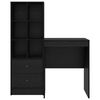 vidaXL Bureau avec tiroir 2 pcs Ch&ecirc;ne noir