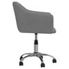 vidaXL Chaises pivotantes &agrave; manger lot de 2 Gris clair Tissu