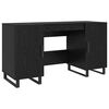 vidaXL Bureau Ch&ecirc;ne noir Bois d'ing&eacute;nierie 140 x 50 x 75 cm