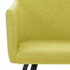 vidaXL Chaises &agrave; manger lot de 6 vert tissu
