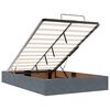 vidaXL Lit ottoman avec matelas et LED gris fonc&eacute; 120x190cm