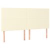 vidaXL T&ecirc;te de lit Cr&egrave;me 160x5x118/128 cm Similicuir
