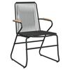 vidaXL Ensemble &agrave; manger de jardin 9 pcs noir rotin PVC
