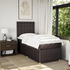 vidaXL Sommier &agrave; lattes de lit avec matelas Marron fonc&eacute; 80x200 cm