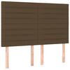 vidaXL T&ecirc;te de lit &agrave; LED Marron fonc&eacute; 144x5x118/128 cm Tissu