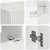 vidaXL Ensemble de meuble TV mural Montage mural 4 pcs Blanc brillant
