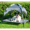 dobar Salon d'ext&eacute;rieur pour chiens avec parasol anthracite
