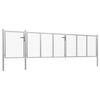 vidaXL Portail de jardin en acier 500 x 75 cm argent&eacute;