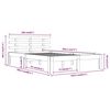 vidaXL Cadre de lit sans matelas blanc bois massif 160x200 cm