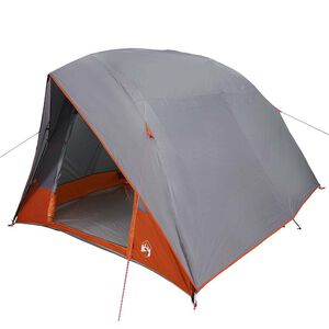 vidaXL Tente de camping 4 personne Imperm&eacute;able Gris et orange taffetas