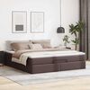 vidaXL Cadre de lit ottoman avec matelas marron 180x200 cm similicuir