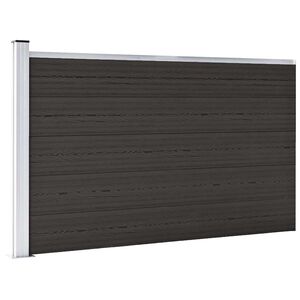 vidaXL Panneau de cl&ocirc;ture WPC 175x105 cm Noir