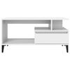 vidaXL Table basse Blanc 90x49x45 cm Bois d'ingénierie