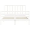 vidaXL Cadre de lit sans matelas blanc 140x200 cm bois de pin massif