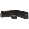 vidaXL Patio Sofa Set 9 place Black