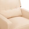 vidaXL Fauteuil inclinable Cr&egrave;me Tissu
