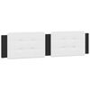 vidaXL Lit avec matelas Zadar noir et blanc 200x200 cm similicuir