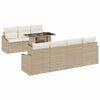 vidaXL Ensemble de canap&eacute; de jardin avec coussin 8 pcs Beige polyrotin
