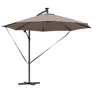 vidaXL Parasol 294 x 294 x 248 cm Polyester et Aluminium Taupe