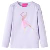 T-shirt enfants &agrave; manches longues lilas clair 140